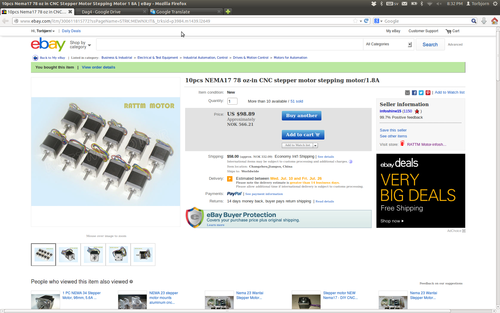 Stepper motors on ebay