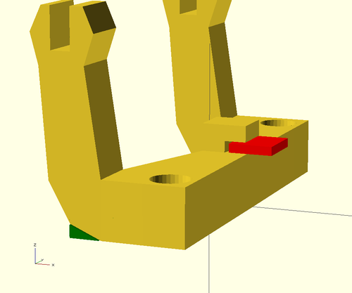 Supported model in OpenSCAD